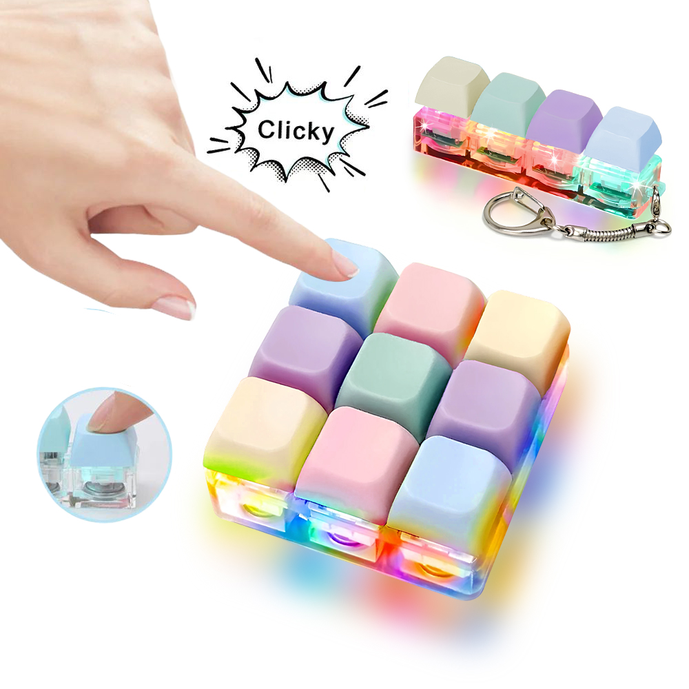 Office Tech Accessories - Светодиодный брелок-клавиатура с 4/9 кнопками, светящийся,