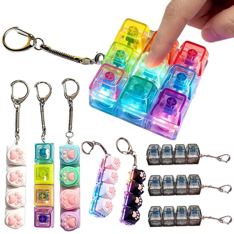Office Tech Accessories - Новый популярный LED-брелок-клавиатура с кнопками, снимающий