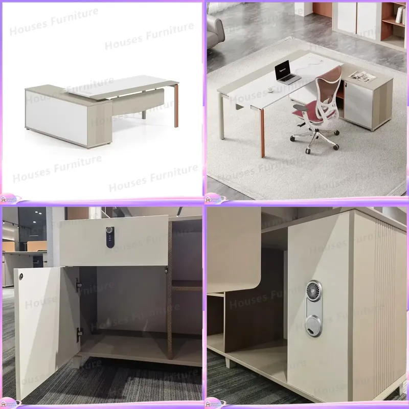 Office Tech Furniture - Угловой офисный стол руководителя, современная офисная